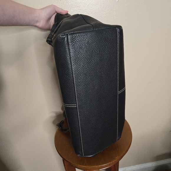 Dooney & Bourke Chiara Large Pebble Black Leather Satchel Shoulder Bag - Picture 8 of 15